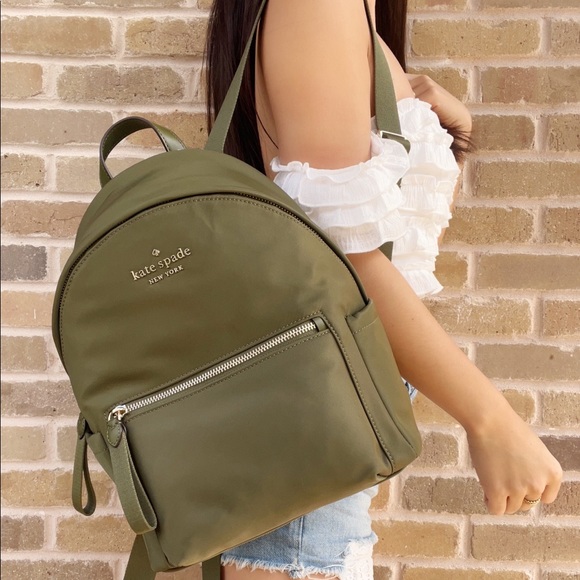 Kate Spade Chelsea The Little Better Nylon Backpack Enchanted Green - Picture 2 of 3